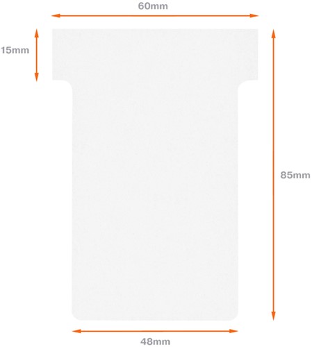 Planbord T-kaart Nobo nr 2 48mm wit-3