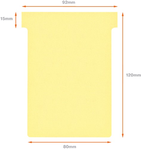 Planbord T-kaart Nobo nr 3 80mm geel-3