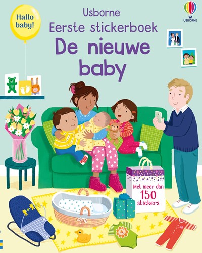 Eerste stickerboek De nieuwe baby