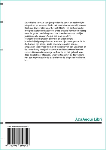Ars Aequi Jurisprudentie Jurisprudentie Inleiding Staats- en bestuursrecht 1879-2023-2