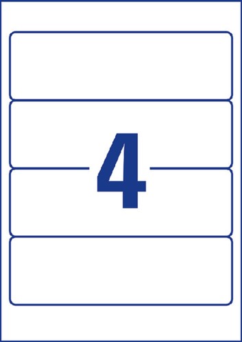 Rugetiket Avery Zweckform breed 59x192mm zelfklevend wit-2