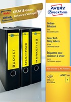 Rugetiket Avery breed 61x192mm zelfklevend geel-2
