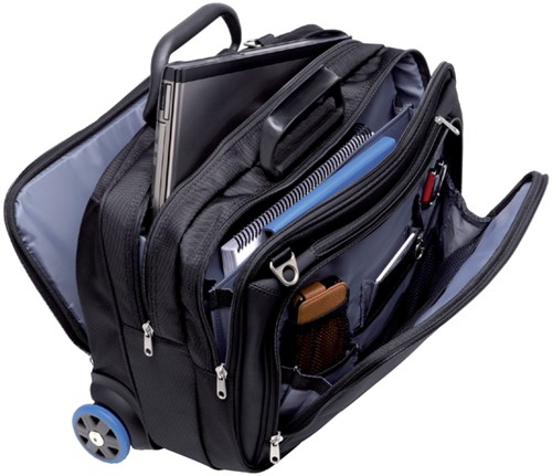Laptoptas Trolley Kensington Contour 17 zwart"-3