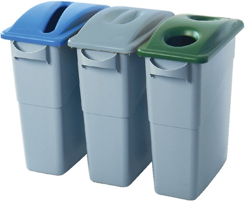 Afvalcontainer Slim Jim grijs 87liter-2