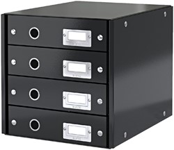 Ladenbox Leitz WOW Click & Store 4 laden zwart
