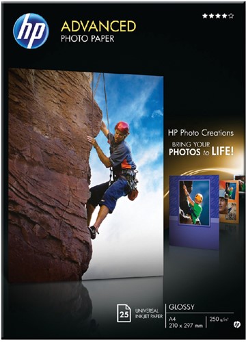 Inkjetpapier HP Q5456A A4 advanced 250gr 25vel