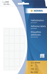 Etiket HERMA 2340 12x18mm wit 1792stuks
