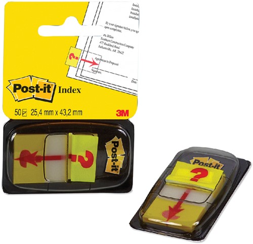 Indextabs 3M Post-it 68031 25,4x43.2mm  hier ondertekenen geel""-2