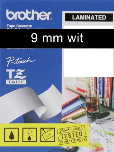 Labeltape Brother P-touch TZE-325 9mm wit op zwart-3