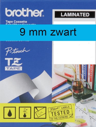 Labeltape Brother P-touch TZE-521 9mm zwart op blauw-3