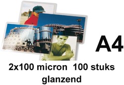 Lamineerhoes GBC A4 2x100micron 100stuks