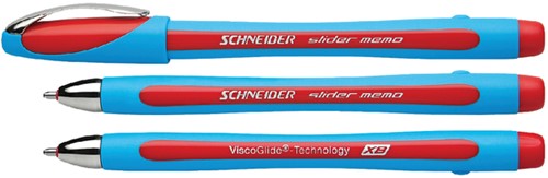 Balpen Schneider Slider Memo extra breed 1.4mm rood