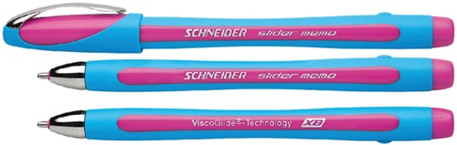 Balpen Schneider Slider Memo extra breed 1.4mm roze