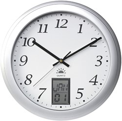 Wandklok Unilux Instinct Ø30,5cm zilvergrijs/wit
