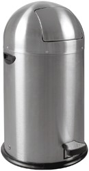 Afvalbak Kickcan metalen binnenbak 33liter mat chroom