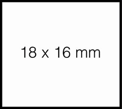 Prijsetiket 18x16mm Sato Duo 16 permanent wit 1500 stuks