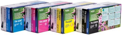 Tonercartridge Brother TN-328C blauw-2