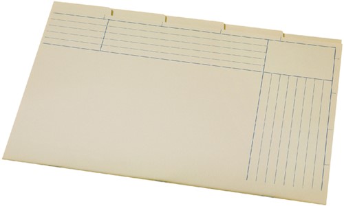 Sorteermap Atlanta folio 5 vakken 180gr geel