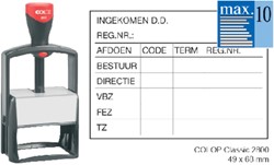 Tekststempel Colop 2800 personaliseerbaar 10regels 68x49mm