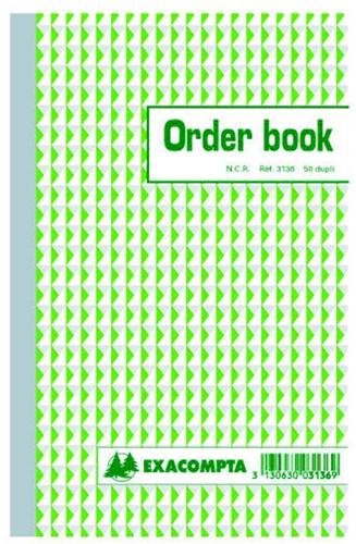 Orderboek Exacompta 210x135mm 50x2vel