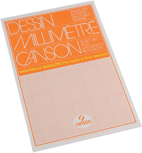 Millimeterblok Canson A3 lichtbruin 50 vel-2