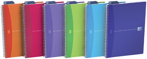 Spiraalblok Oxford MyColours A4 90vel lijn assorti