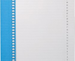 Ruiterstrook Elba Nr 0 297x6mm verticaal blauw