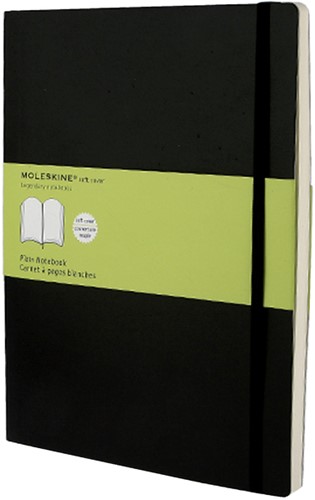Moleskine Notitieboek XL 190x250mm blanco soft cover zwart 1 STUK