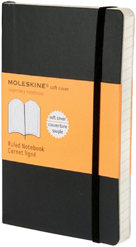 Moleskine Notitieboek pocket 90x140mm lijn soft cover zwart