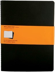 Schrift Moleskine 190x250mm lijn 240blz 70gr zwart
