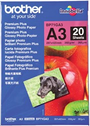 Fotopapier Brother BP-71 A3 260gr glossy 20vel