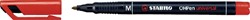 Viltstift STABILO OHpen permanent 843/40 rond 1mm rood