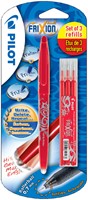 Rollerpen PILOT Frixion BL-FR7  0.35mm + 3 vullingen rood