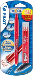 Rollerpen PILOT Frixion BL-FR7  0.35mm + 3 vullingen rood