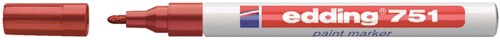 Viltstift edding 751 lakmarker rond rood 1-2mm