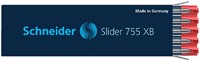 Balpenvulling Schneider 755 Slider Jumbo extra breed 0.6mm rood-2