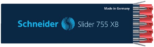 Balpenvulling Schneider 755 Slider Jumbo extra breed 0.6mm rood-2