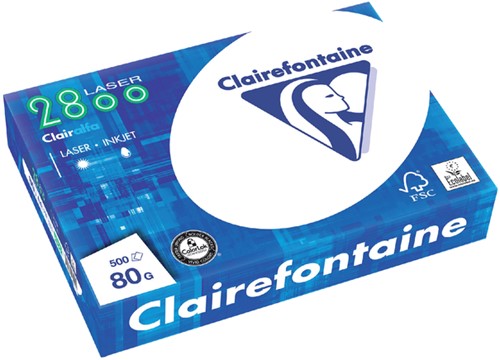 Kopieerpapier Clairefontaine laser A4 80gr wit 500 vel