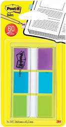 Indextabs 3M Post-it 680 24mmx43.2mm helder assorti