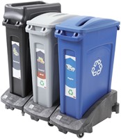 Afvalcontainer Slim Jim grijs 87liter-2