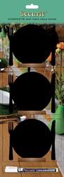 Krijtbord Securit bord 100x120mm houten voet 3 stuks