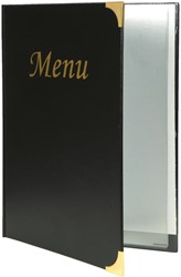 Menukaart Securit a4 4x2tas zwart