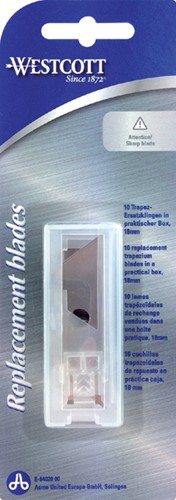 Reservemessen Westcott 18mm 10stuks voor E-84019