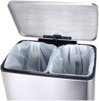 Afvalbak EKO E-Cube pedaalemmer 9+10liter RVS-2