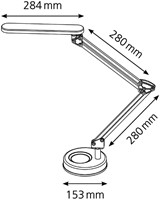Bureaulamp Hansa led 4 stars zwart-2