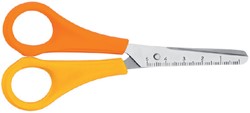 Schaar Westcott kinderen ronde punt 130mm links geel/oranje