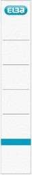 Rugetiket Elba smal 34x190mm zelfklevend wit/blauw