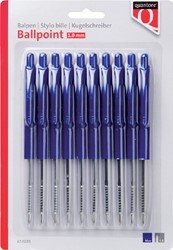 Balpen Quantore drukknop blauw