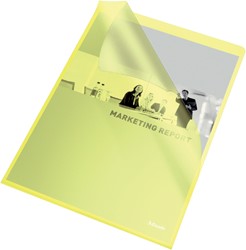 Insteekmap L-model Esselte standaard A4 0.11mm PP geel 100 stuks