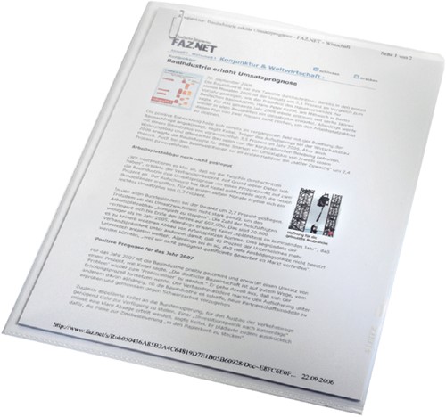 Insteekmap L-model Leitz Premium 0,13mm PP A4 transparant 100 stuks